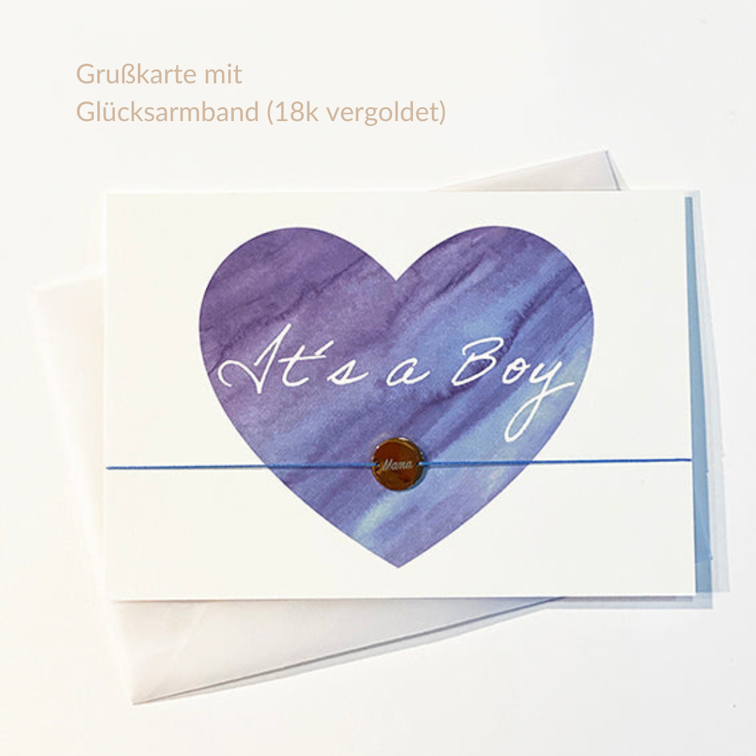 ARMBAND mit GRUSSKARTE I IT'S A BOY