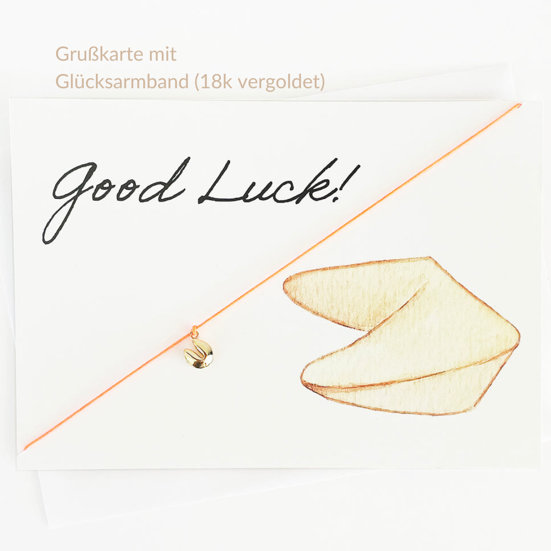 ARMBAND mit GRUSSKARTE I GOOD LUCK