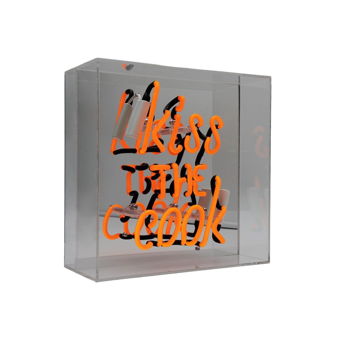 NEON LICHT BOX KISS THE COOK