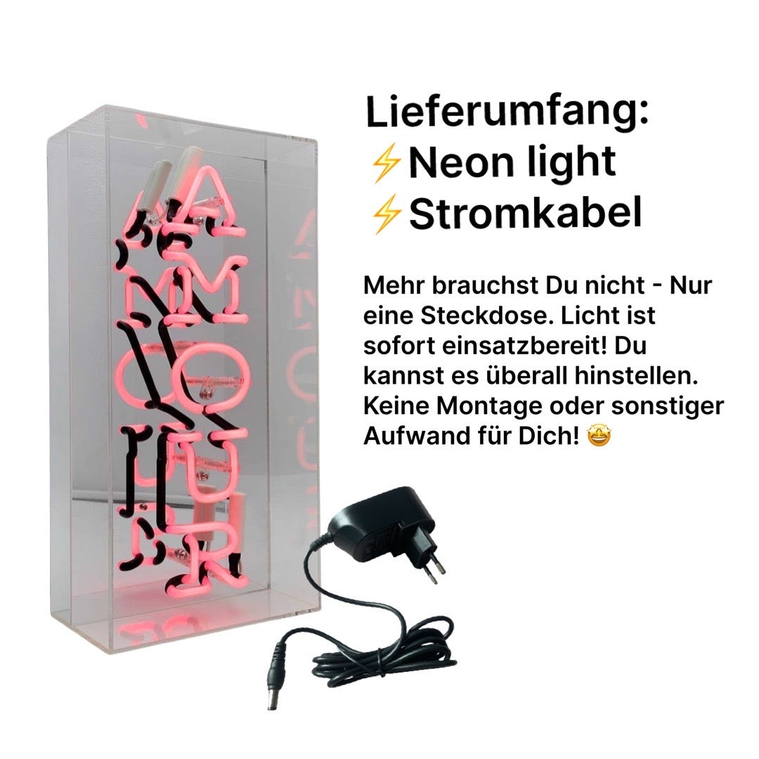 NEON LICHT BOX AMOUR