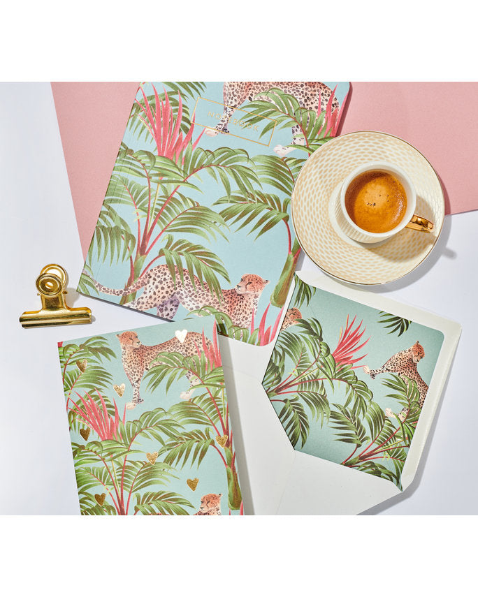 NOTIZBUCH A5 I LEOPARD I LINIERT