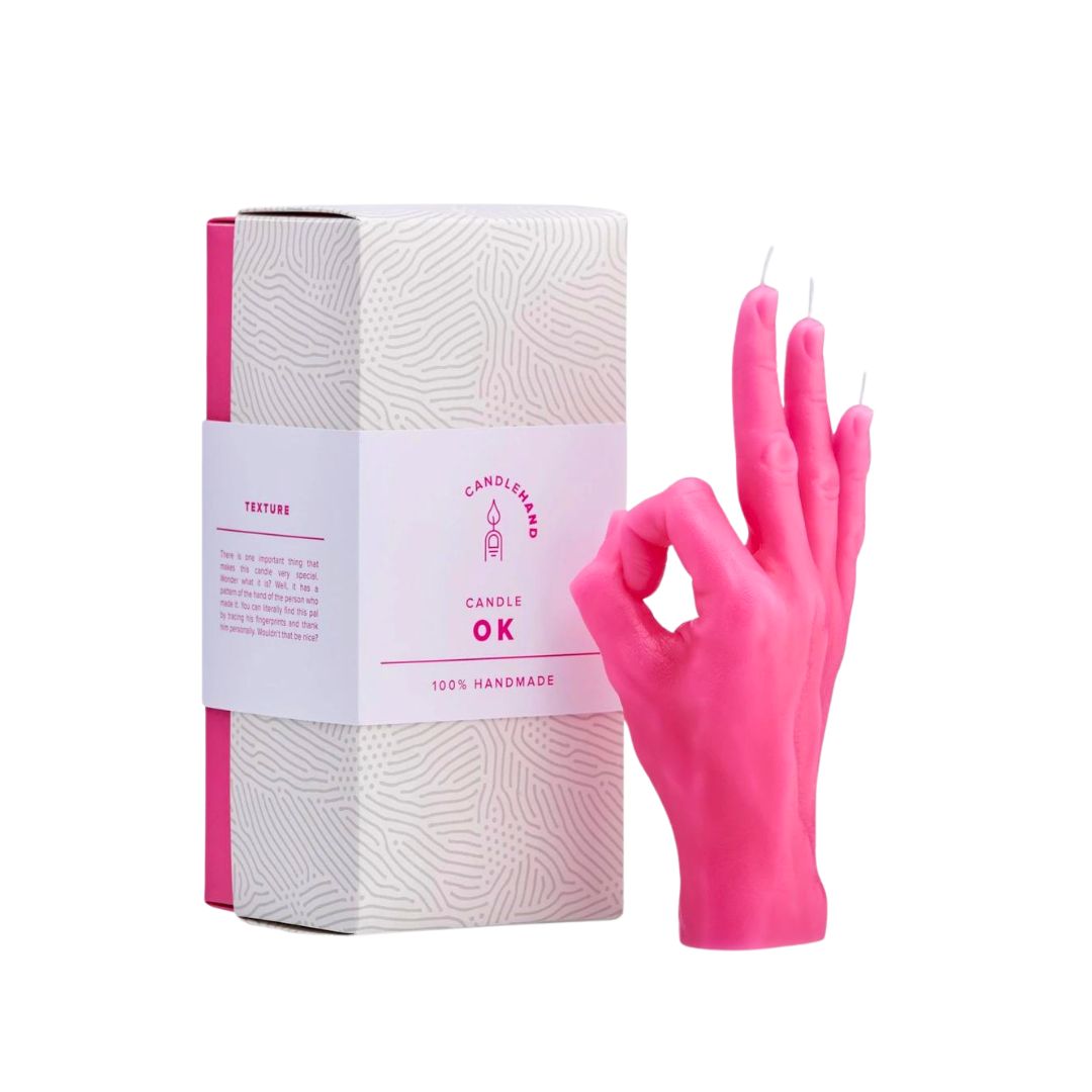 CANDLE HAND OK I PINK