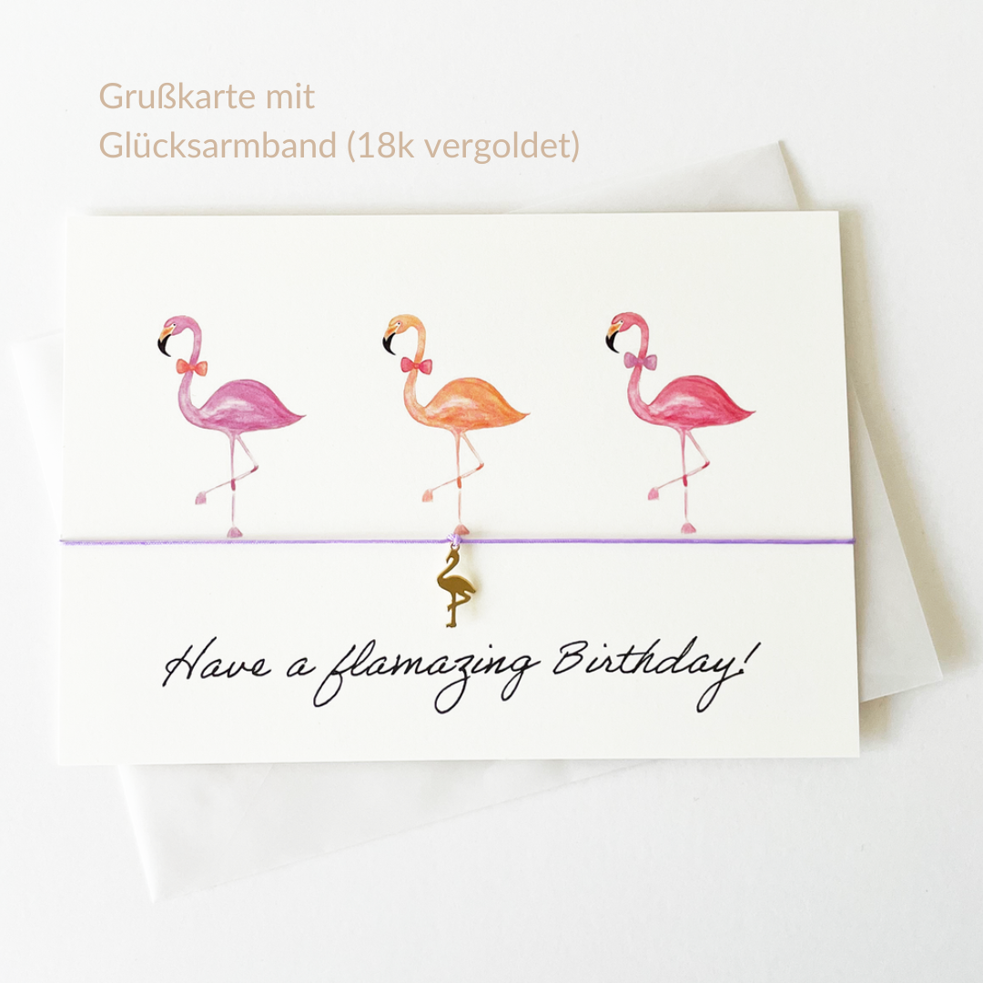 GRUSSKARTE MIT ARMBAND I BIRTHDAY