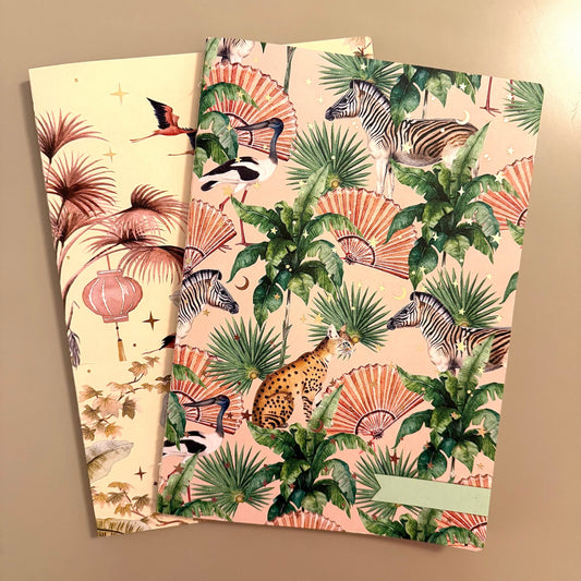 NOTIZBUCH JOURNAL A4 I 2er Set I LINIERT & KÄSTCHEN