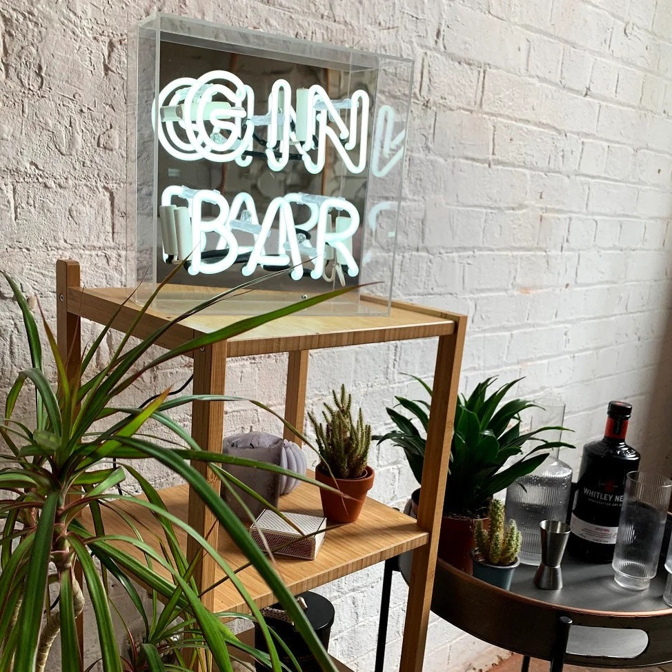 NEON LIGHT BOX GIN BAR