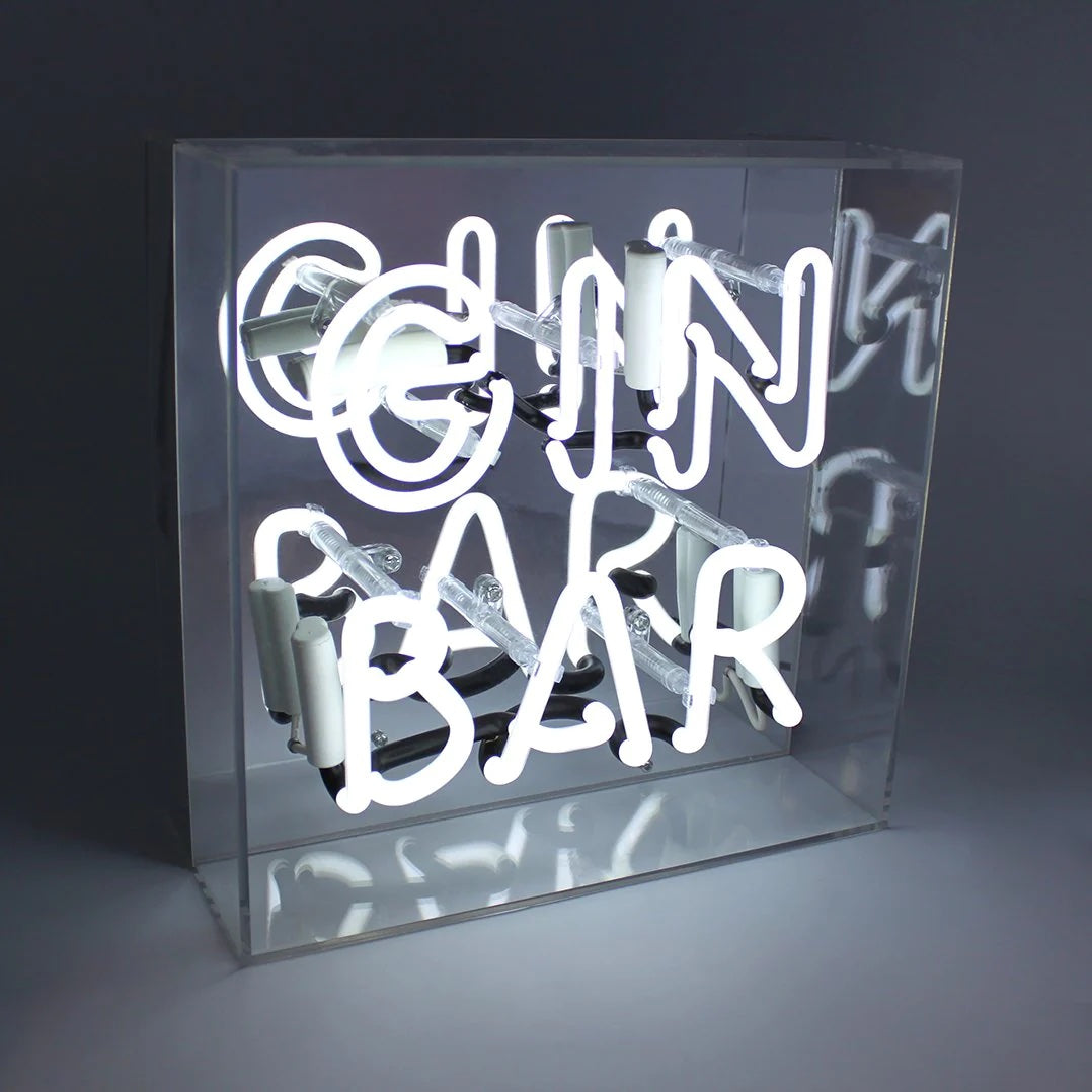 NEON LIGHT BOX GIN BAR